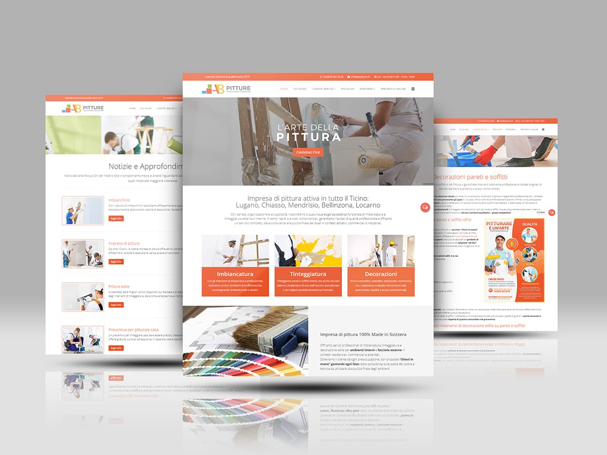 Realizzazione sito internet AB Pitture Sagl
