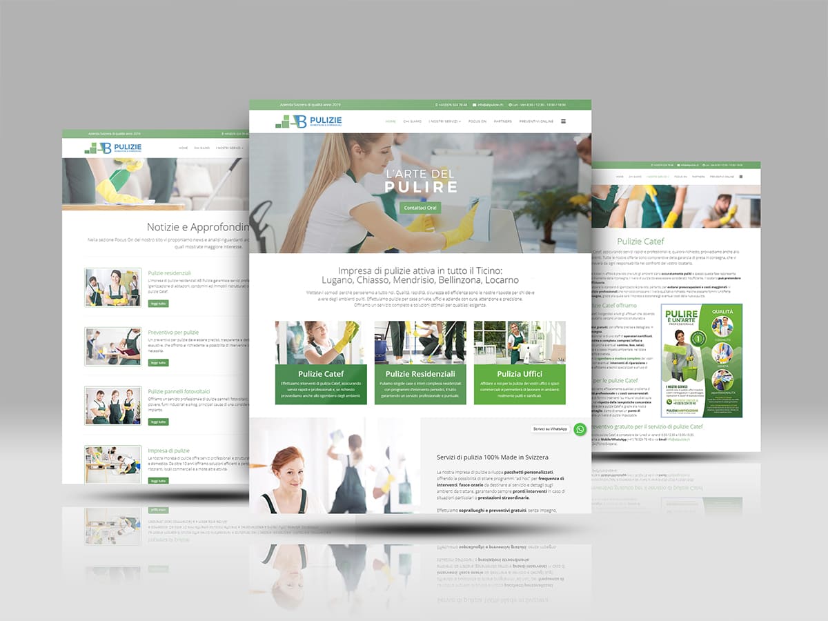Realizzazione sito internet AB Pulizie Sagl