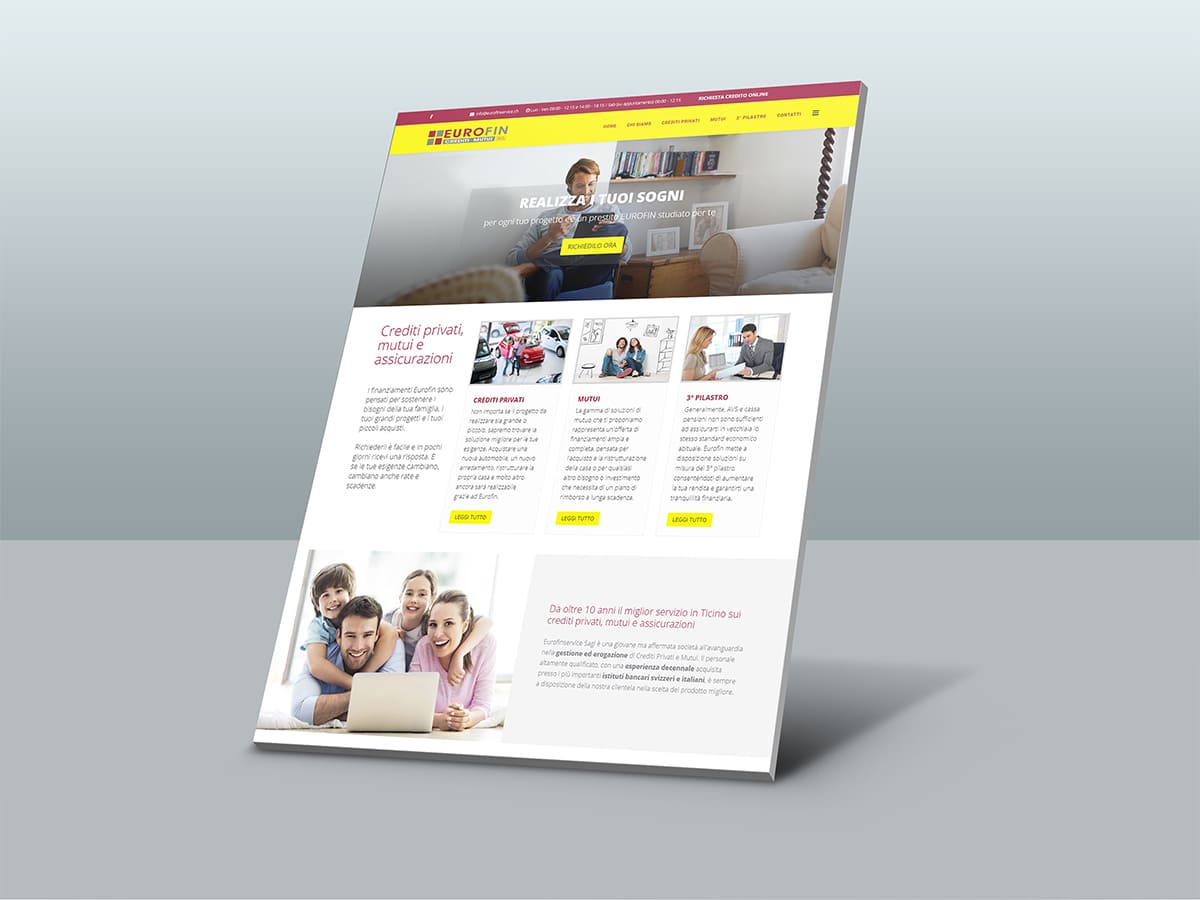 Realizzazione sito internet Eurofin Service Sagl