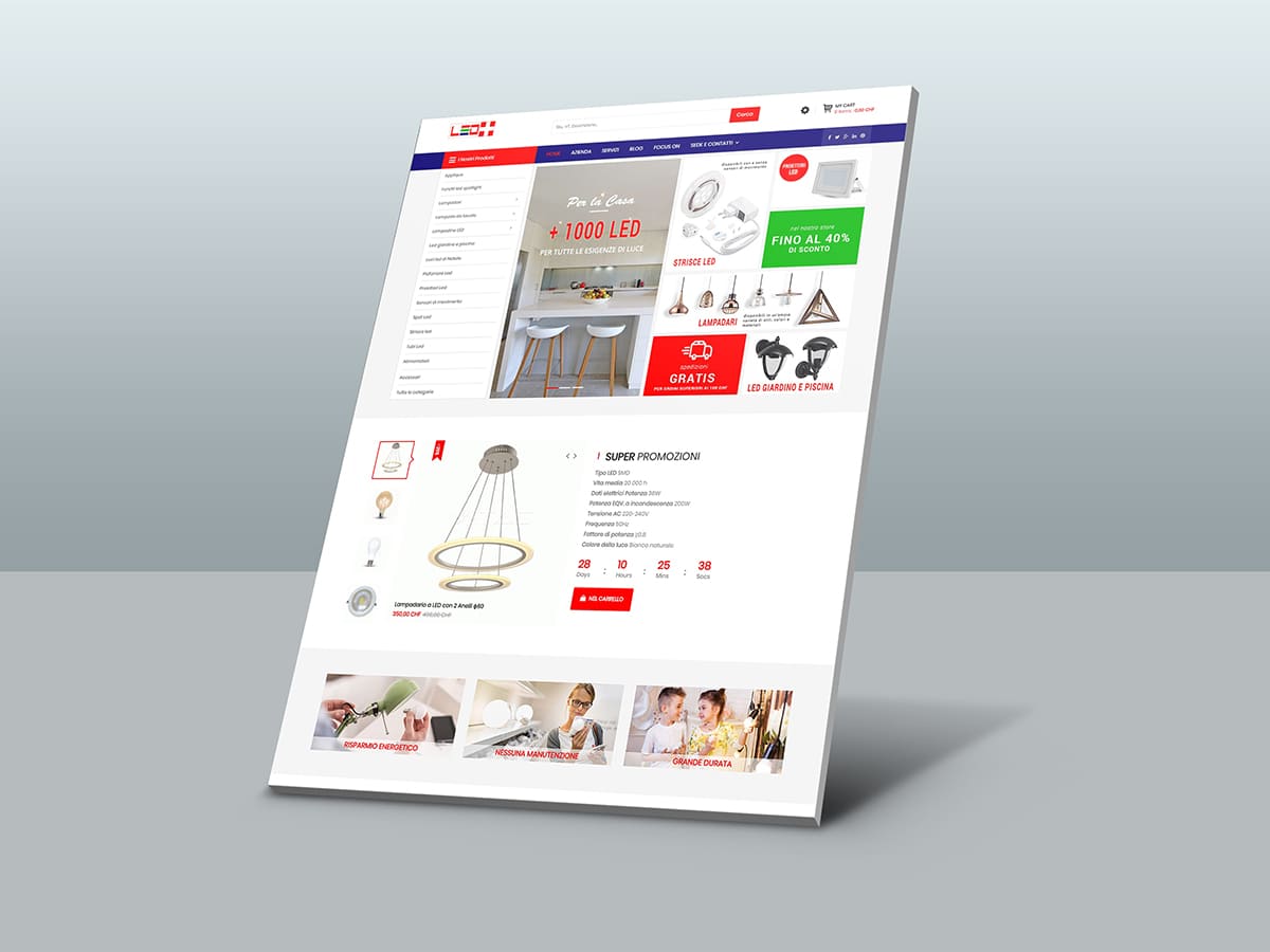 Realizzazione sito internet Led Più Sagl