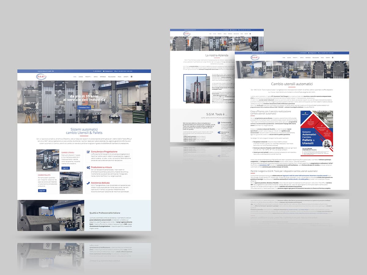 Realizzazione sito internet S.G.M. Tools
