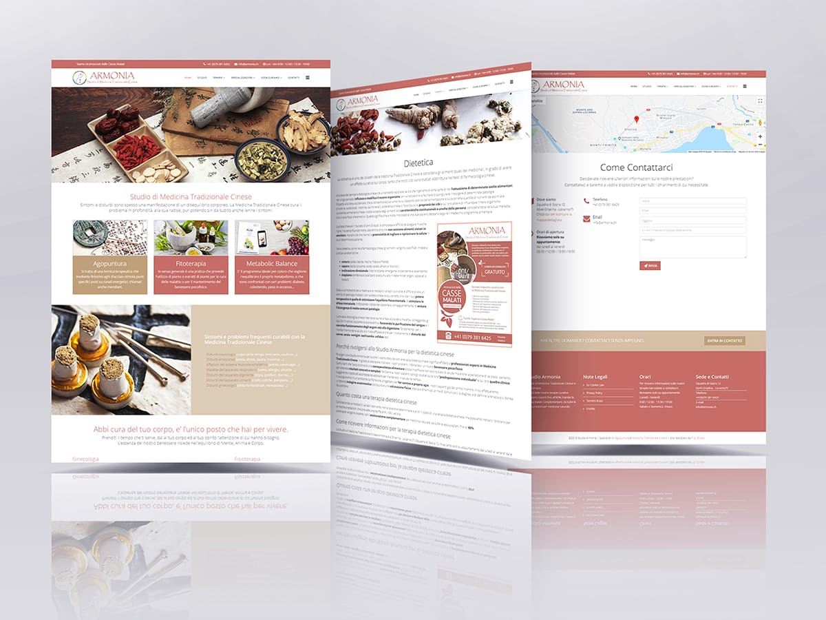 Realizzazione sito internet Studio Armonia Sagl