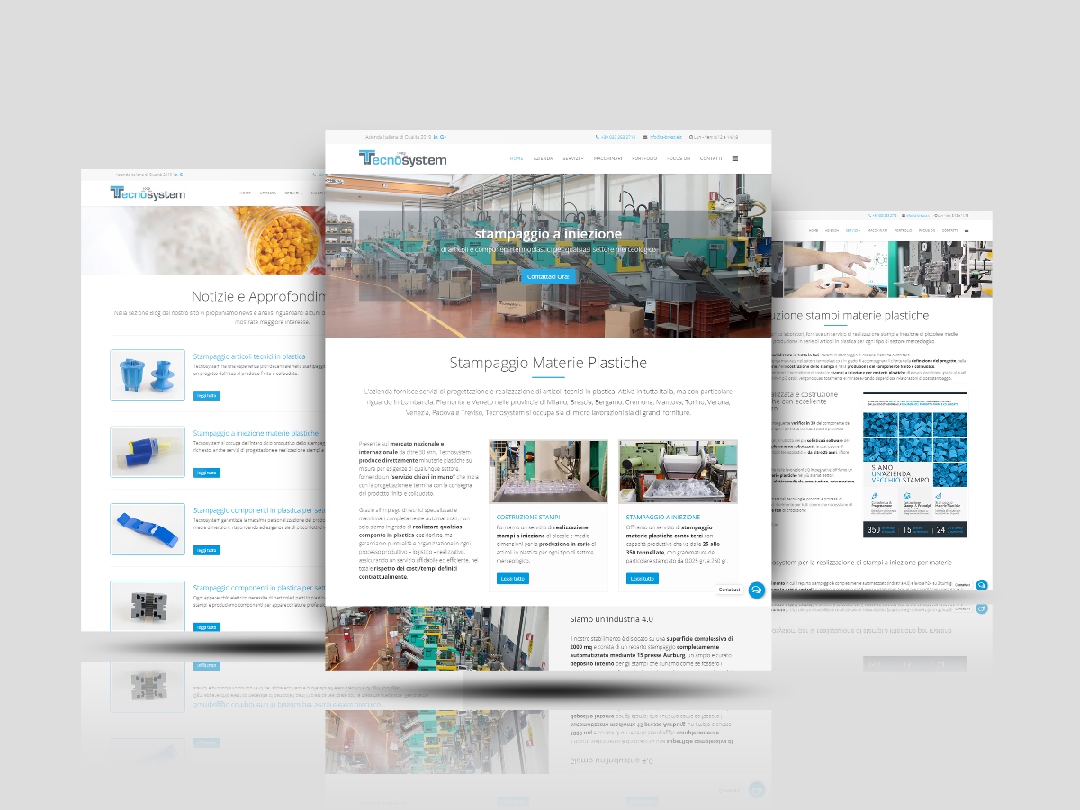 Realizzazione sito internet Tecnosystem Srl